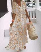 Christine Flowing Graphic Summer Dress