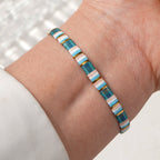 Bohemian Turquoise Tile Bracelet