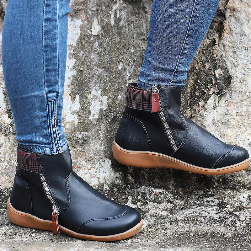 Moira Premium Zipper Orthopedic Waterproof Boots