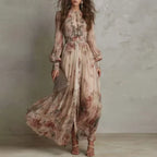 Amelia Floral High-Waist Maxi Dress
