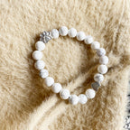 Natural Gemstone Bracelet with Paw & Heart Charm – Handcrafted Design