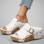 CASSIA™ | Leather Wedge Sandals
