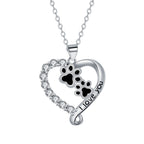 Heart-shaped Pendant Paw Necklace