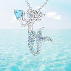 Crystal Mermaid Pendant Necklace