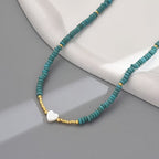 Minimal Turquoise Heart Necklace