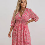 Elisa | Floral Puff Sleeve Dress