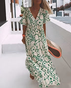 Christine Flowing Graphic Summer Dress