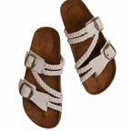 Hayleigh Braided Cork Orthopaedic Sandals – Double Buckles