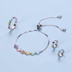 Sterling Silver Paw Print Bracelet – Adjustable Fit
