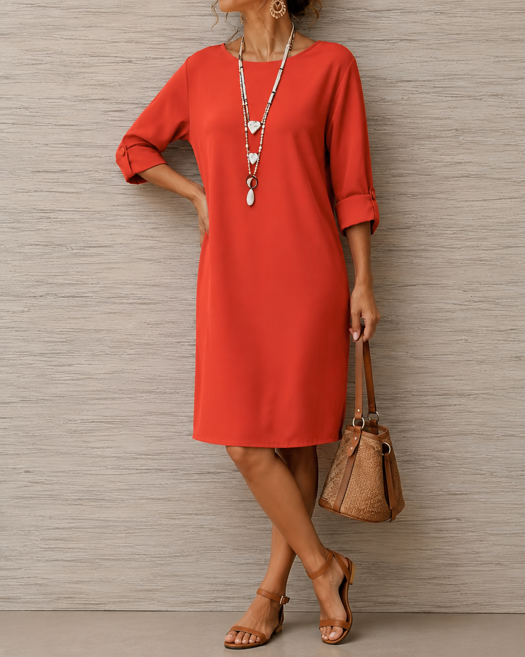 Odette Tummy-Contouring Midi Dress