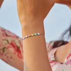 Sterling Silver Paw Print Bracelet – Adjustable Fit