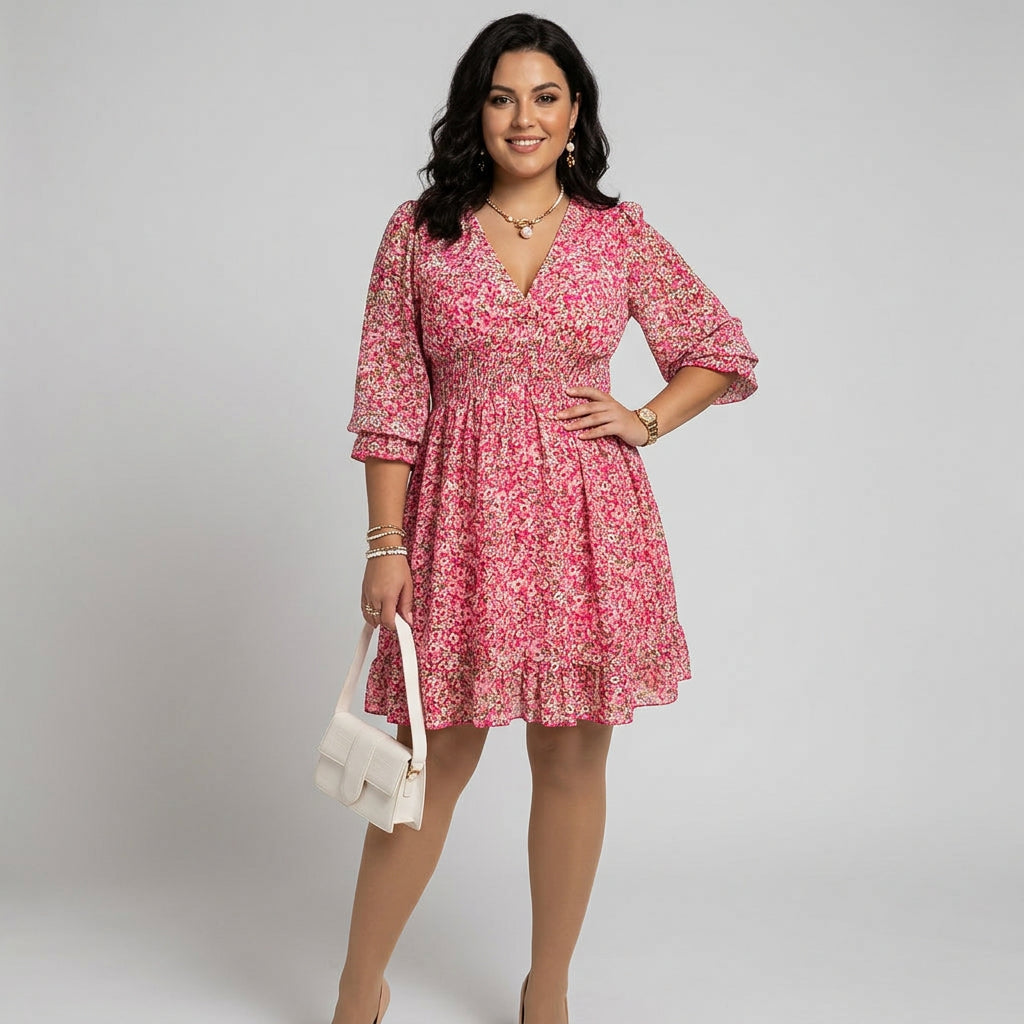 Elisa | Floral Puff Sleeve Dress