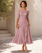 Rose Lace Midi Dress