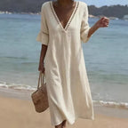 Elara Breezy Seaside Maxi Dress