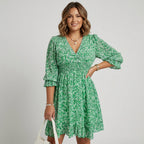 Elisa | Floral Puff Sleeve Dress