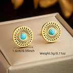 Elegant Turquoise Medallion Jewelry Set
