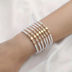 Subtle Heart Beaded Bracelet Set of 7