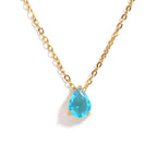 Crystal Teardrop Birthstone Necklace