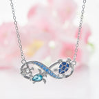 Infinity Turtle Necklace with Sparkling Crystals