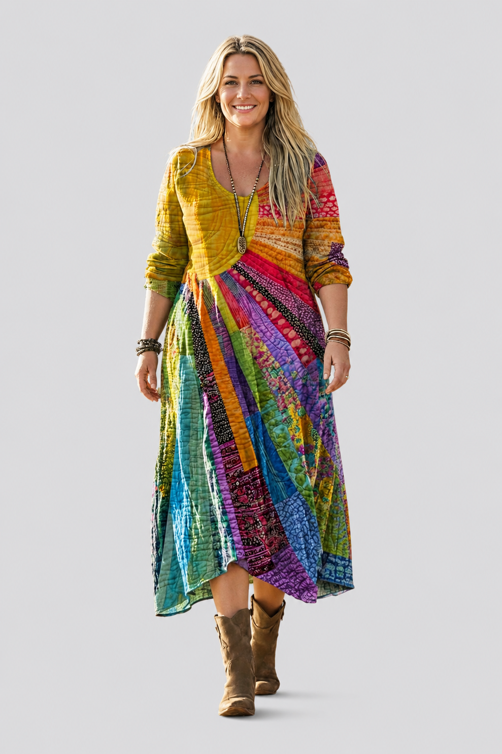 Azura - Printed Bohemian Dress