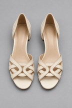 Bianca | Elegant Cream Woven Sandals