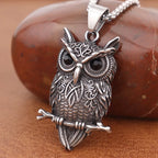 Vintage Owl Wisdom Pendant Necklace