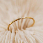 Delicate Three Stone Stacking Ring