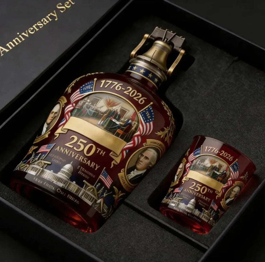 250th Anniversary Whiskey Decanter & Glass Set