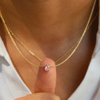 Crystal Teardrop Birthstone Necklace