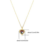 Crystal Ocean Heart Pendant Necklace