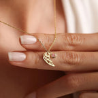 Angel Wing Birthstone Necklace