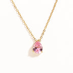 Crystal Teardrop Birthstone Necklace