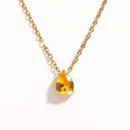 Crystal Teardrop Birthstone Necklace