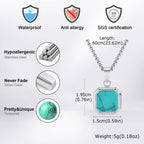 Turquoise Stone Pendant Necklace Set