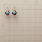 Multi-Coloured Turquoise Hoop Earrings