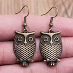 Vintage Owl Bohemian Dangle Earrings