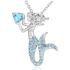 Crystal Mermaid Pendant Necklace