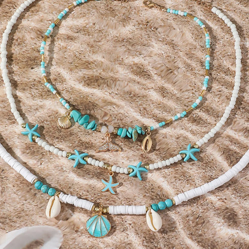 Bohemian Ocean Shell Layered Necklace