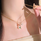 Pink Tulip Garden Necklace & Earrings Set