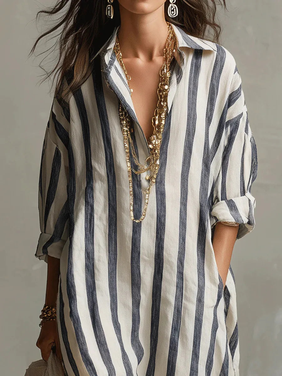 Scout Striped Shirt Maxi Dress
