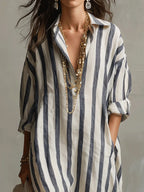 Scout Striped Shirt Maxi Dress