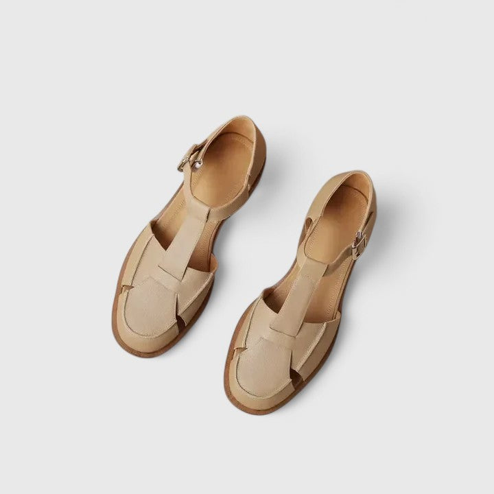 Thalina | Elegant Cowhide & Pigskin Mary Jane Sandals