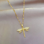 Crystal Dragonfly Necklace – Symbol of Transformation & Beauty
