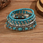 Premium Turquoise Beaded Bracelet Set