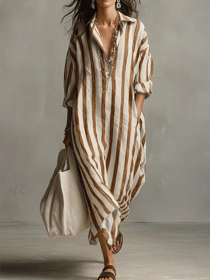 Scout Striped Shirt Maxi Dress