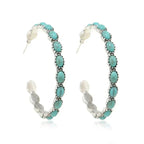 Chic Turquoise Circle Earrings