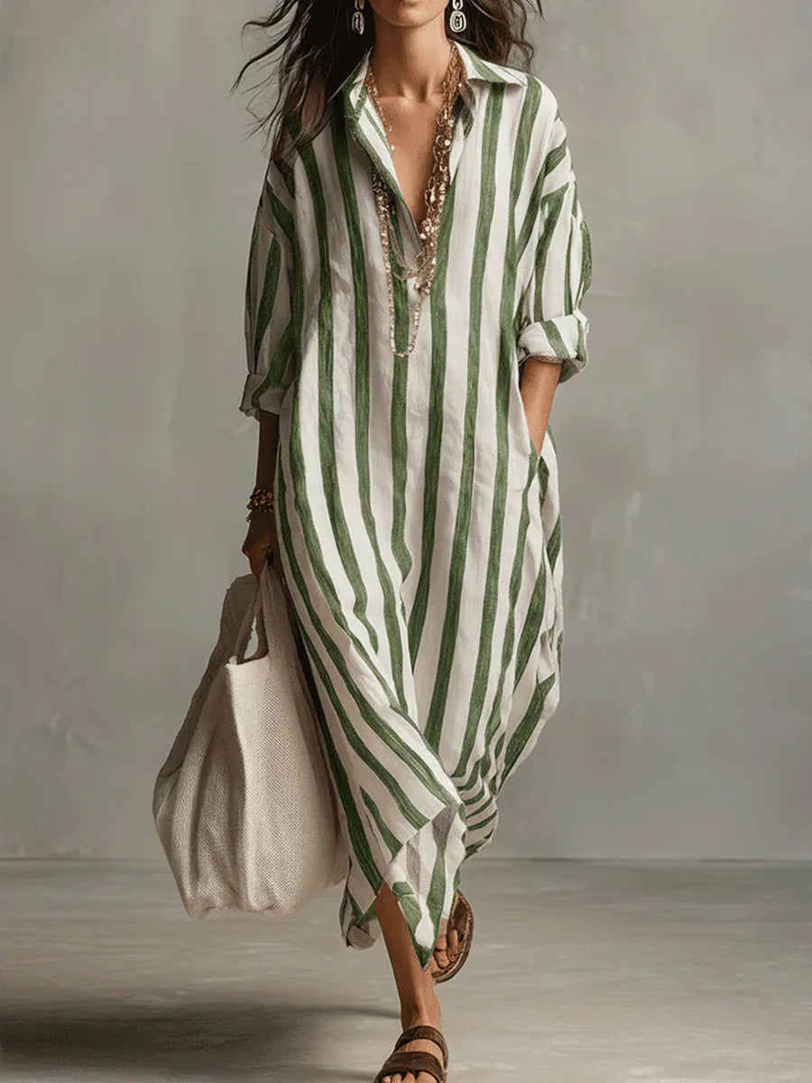 Scout Striped Shirt Maxi Dress