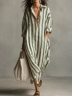 Scout Striped Shirt Maxi Dress