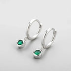 Shimmering Green Zircon Earrings