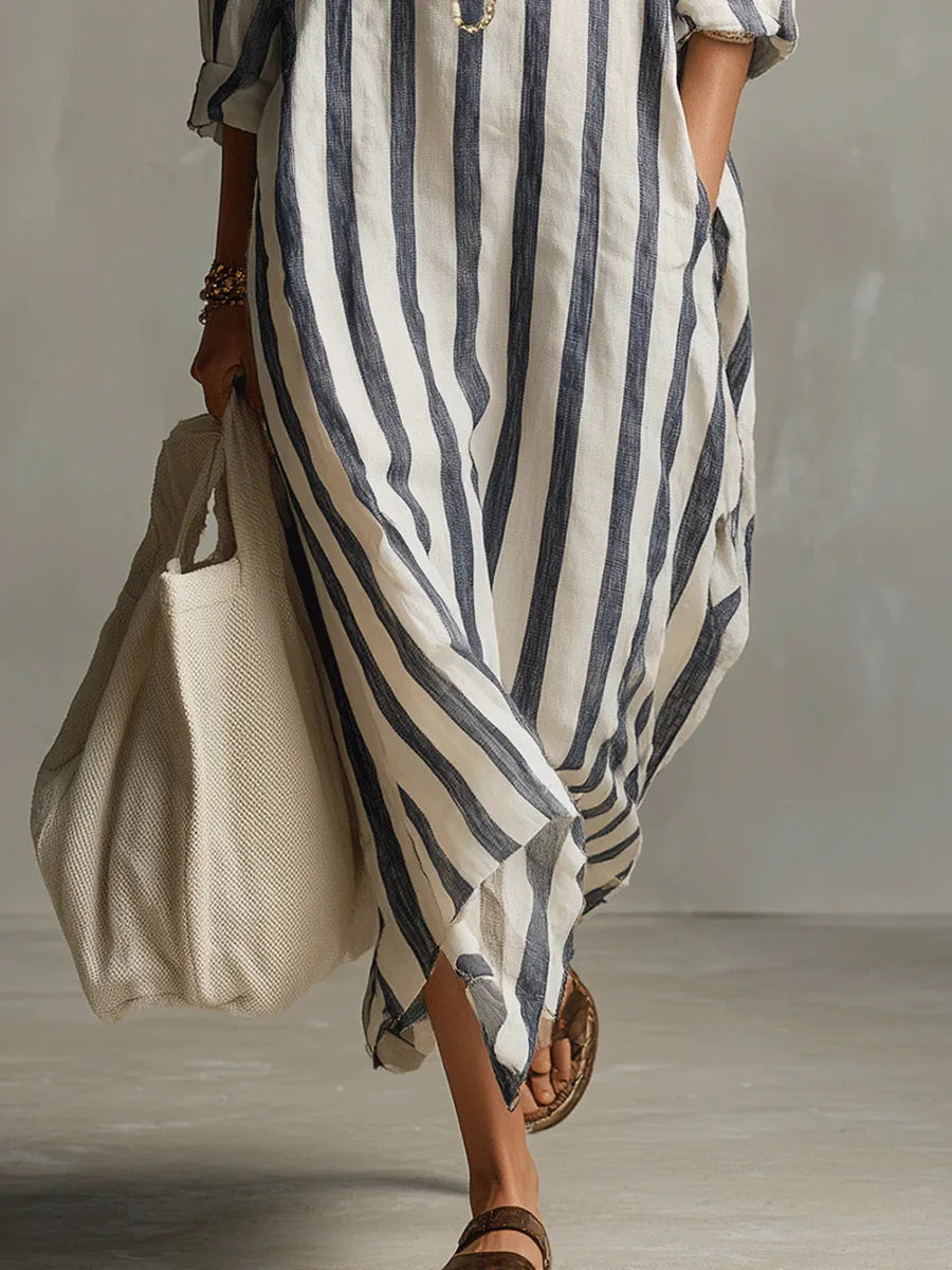 Scout Striped Shirt Maxi Dress
